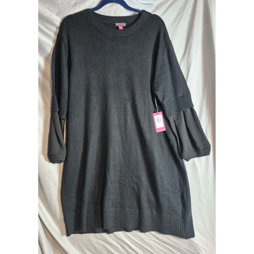 Vince Camuto Mixed Media Sweater Dress 1x Nwt